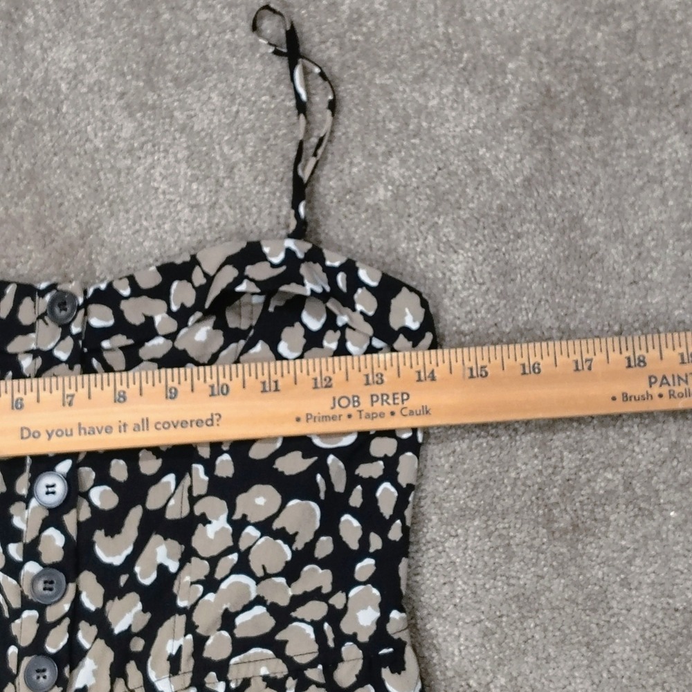 Evolutionary Leopard Print Wide Leg Jumpsuit Womens Medium Smocked Back Chic - Picture 3 of 8
